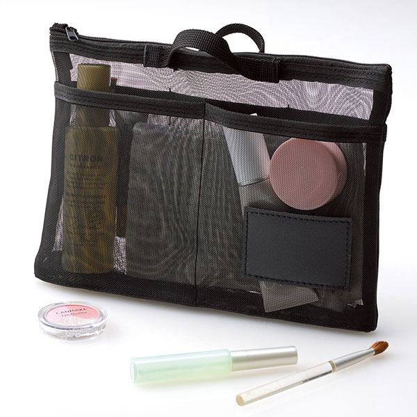 中身が見えるメッシュバッグインバッグ