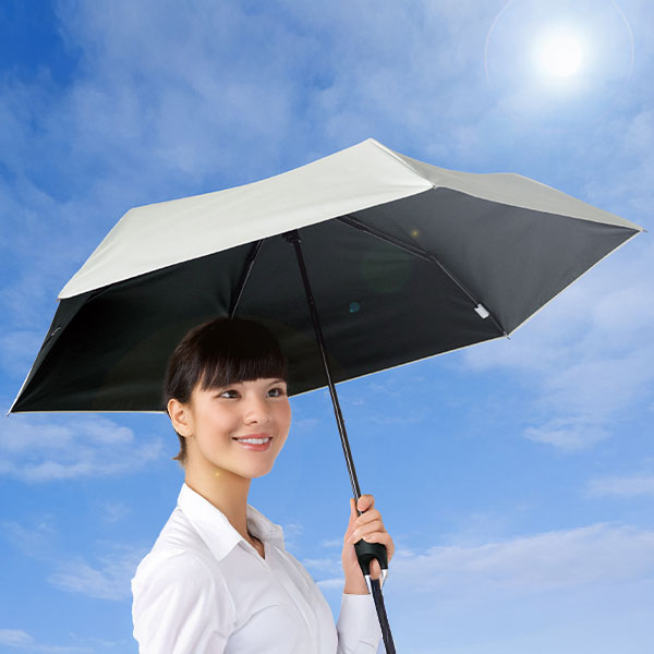 晴雨兼用　カラビナ付き手元折りたたみ傘1本