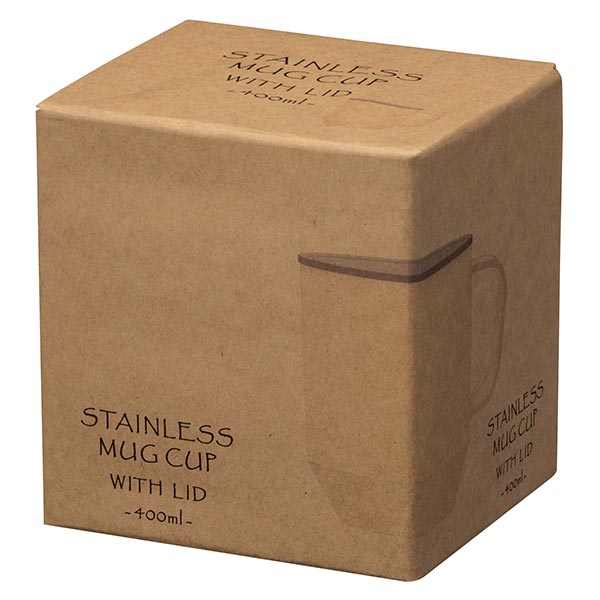 蓋付き真空ステンレスマグカップ400ml(オフホワイト)