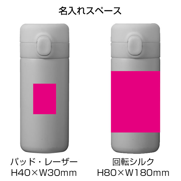 ワンプッシュ真空ステンレスボトル320ml1本(ホワイト)