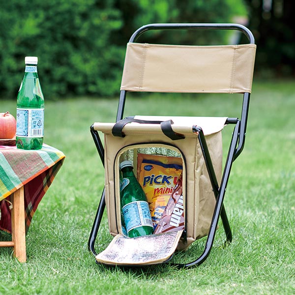 アウトドア保冷温バッグ付きチェア