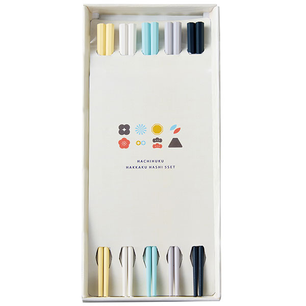 はちふく　八角箸五膳セット