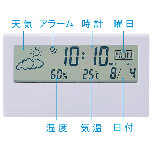 クリアスクリーン多機能デジタル時計