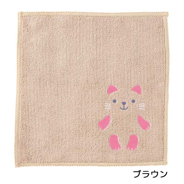 アニマルタオルハンカチ1個
