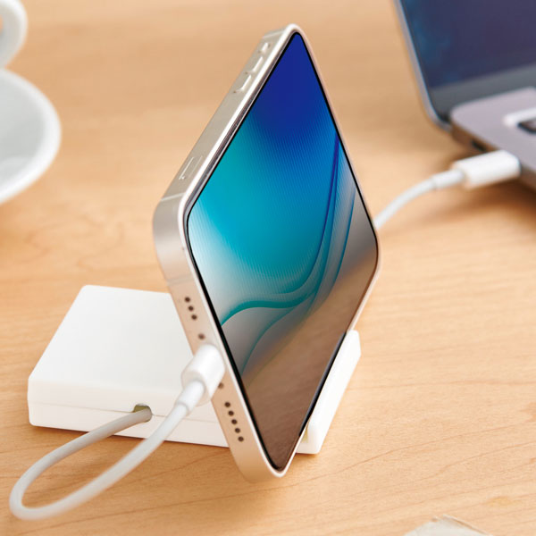 スマホスタンド付きコードリール