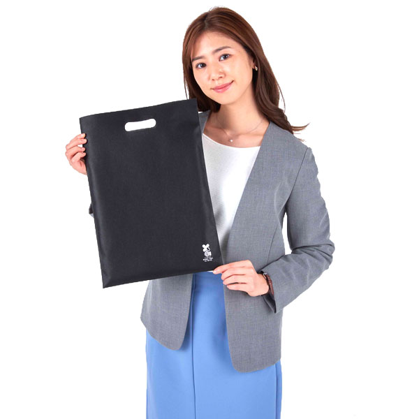 バイオマス不織布A4バッグ1枚(黒)