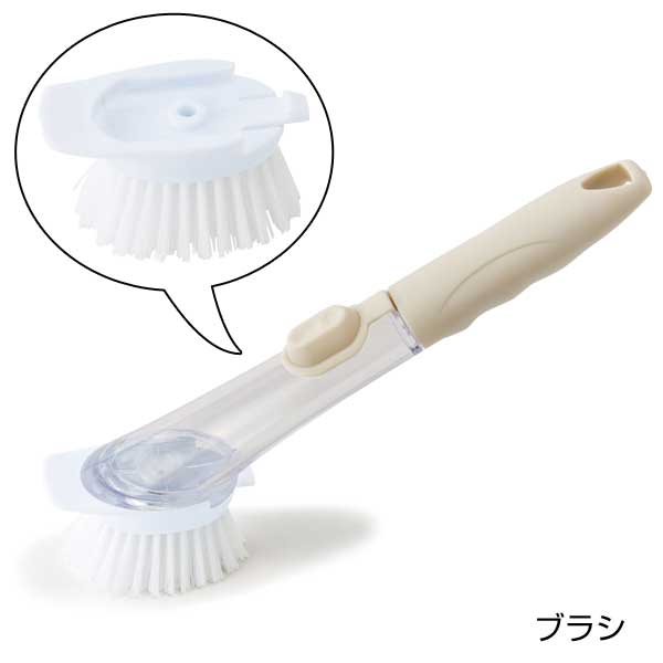 洗剤が出るキッチンお掃除スポンジ&ブラシ