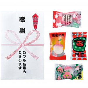 お年賀　感謝の気持ちポチ袋入キャンディ
