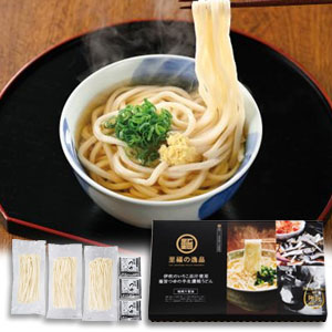 至福の逸品　綾織り製法熟成半生讃岐うどん3人前　伊吹のいりこだし極旨つゆ付