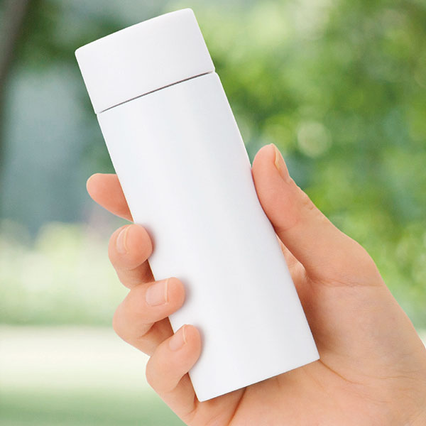 真空ステンレス　ポケットボトル(ホワイト)