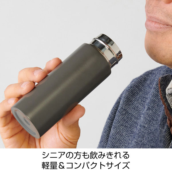 真空ステンレスサーマルポケットボトル120ml(グレー)