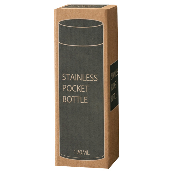 真空ステンレスサーマルポケットボトル120ml(グレー)