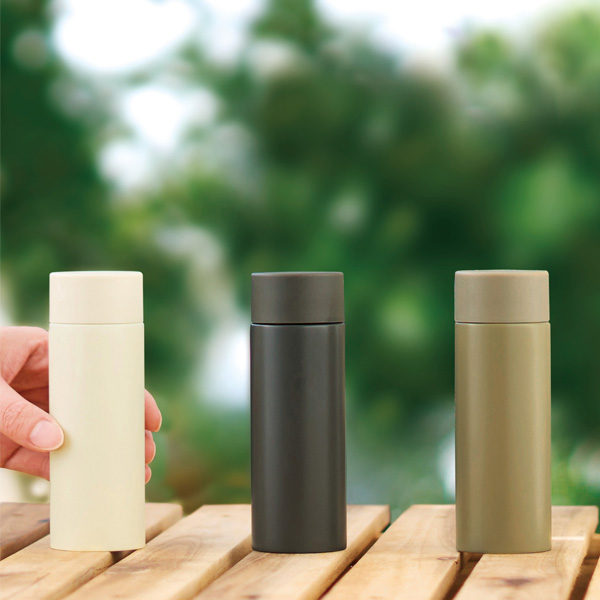 真空ステンレスサーマルポケットボトル120ml(グレー)