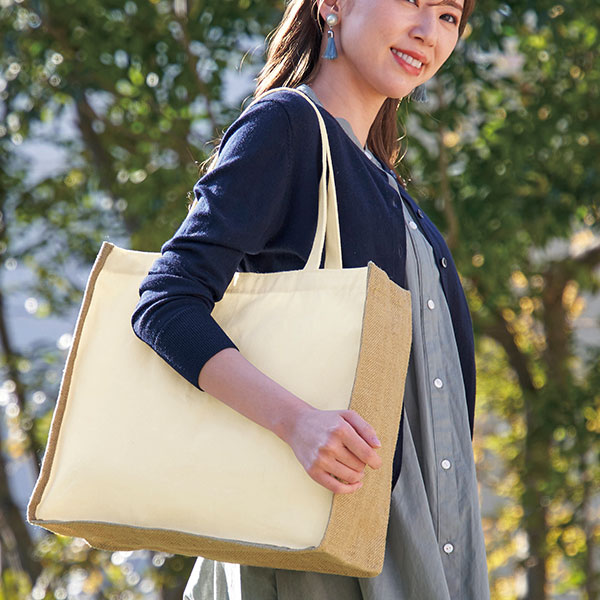 肩掛けナチュラルトートバッグ