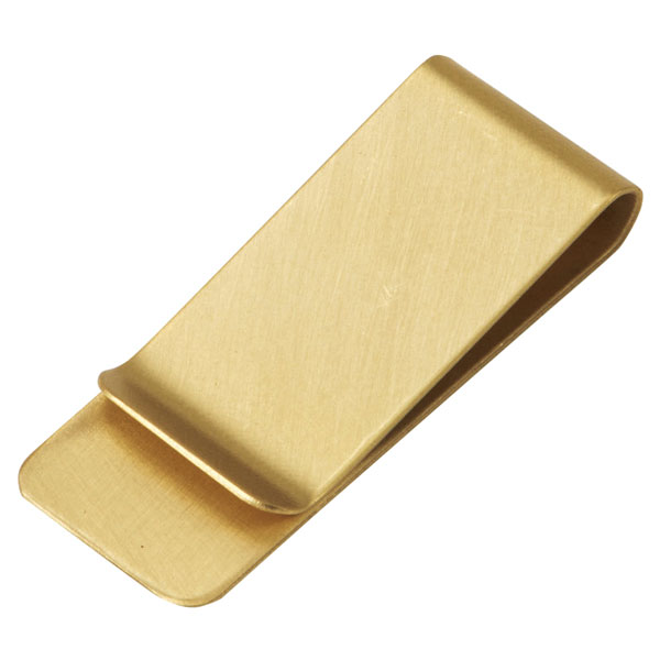 金色のマネークリップ&ポケットルーペセット