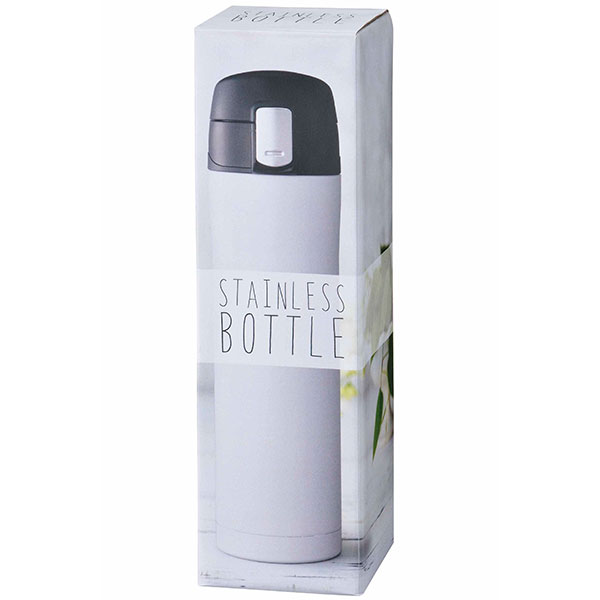ワンプッシュ真空ステンレスボトル450ml(ホワイト)