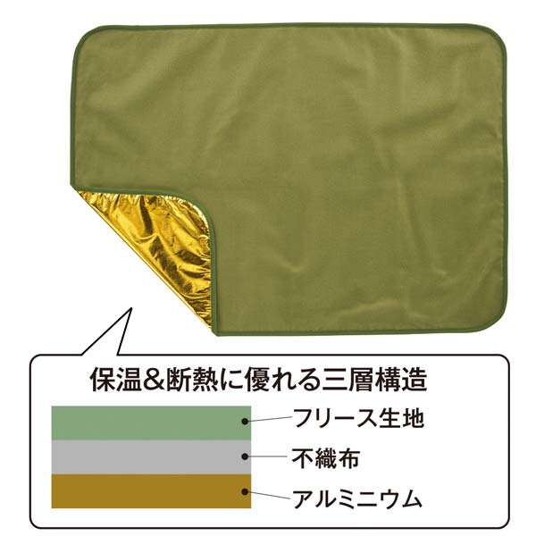 金色(こんじき)の三層構造ブランケット