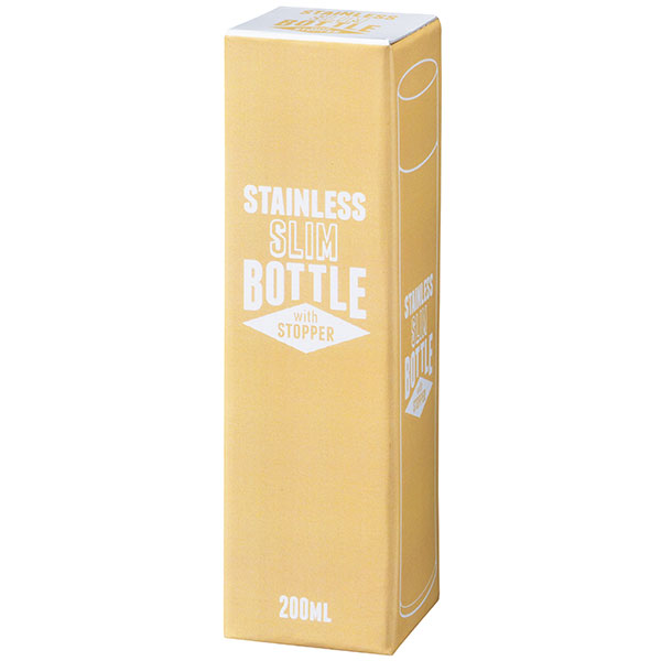 ストッパー付き真空ステンレススリムボトル200ml 1本