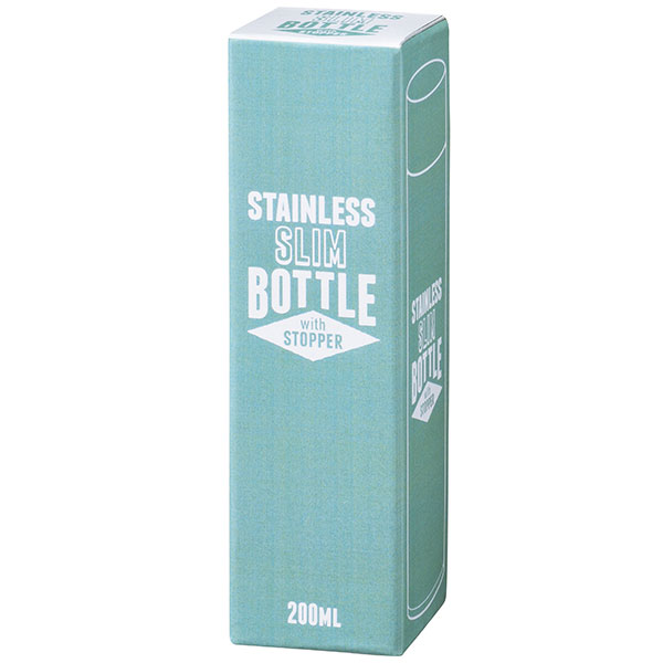 ストッパー付き真空ステンレススリムボトル200ml 1本