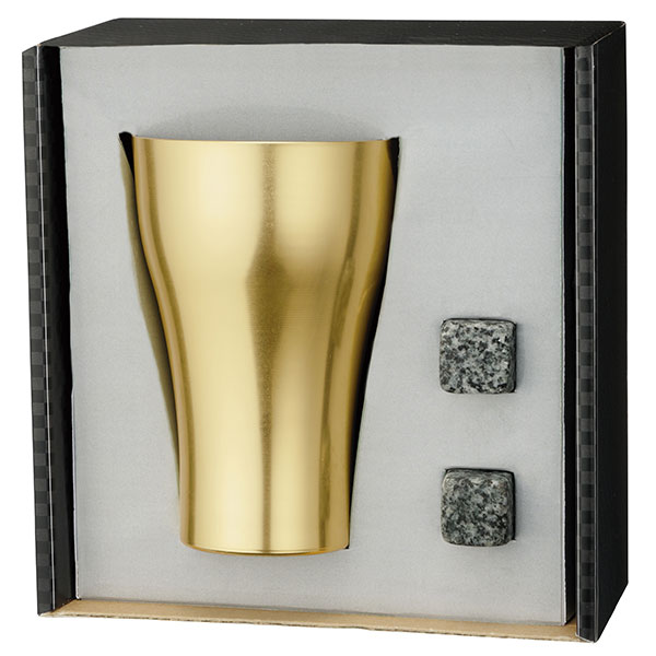 金色のタンブラー&アイスストーンセット