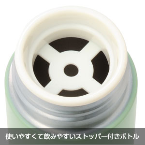 ストッパー付き真空ステンレススリムボトル200ml　1本