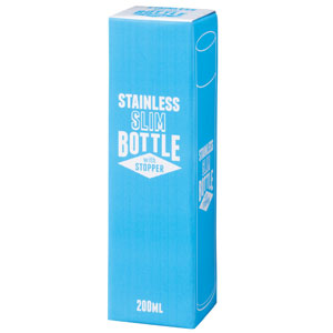 ストッパー付き真空ステンレススリムボトル200ml　1本