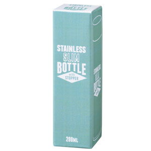 ストッパー付き真空ステンレススリムボトル200ml　1本