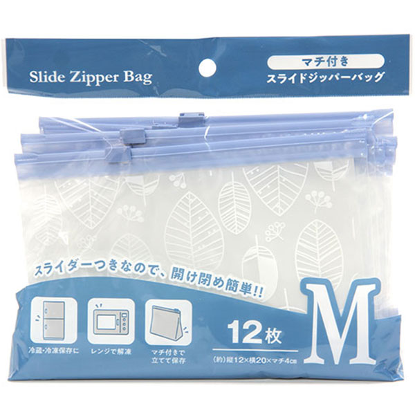 スライドジッパーバックM 12枚入り