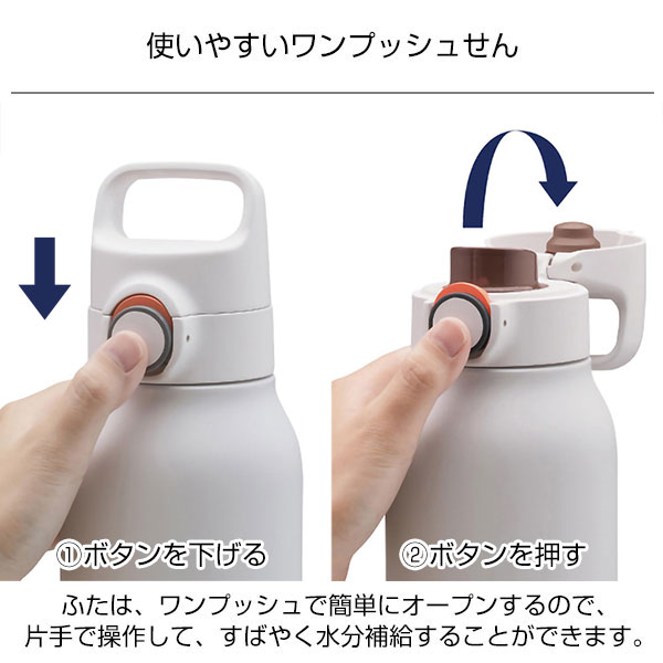 【名入れ可能】タイガー 真空断熱ボトル 1.2L（ワンプッシュ）