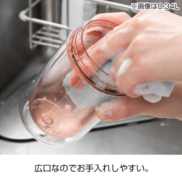 【名入れ可能】ピーコック クリアボトル(ダブルウォール)キャップ 0.48L